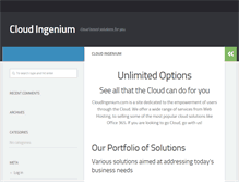 Tablet Screenshot of cloudingenium.com